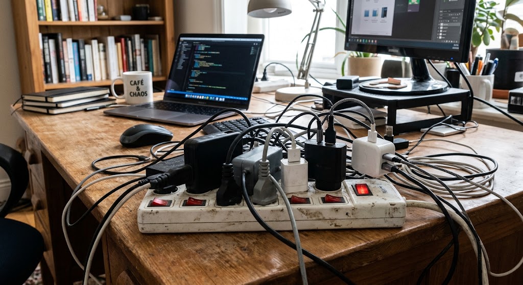 Multiprises en cascade : pourquoi c’est une mauvaise idée