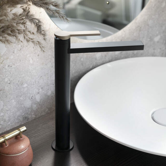 Vasque noire contemporaine — Équipements sanitaires