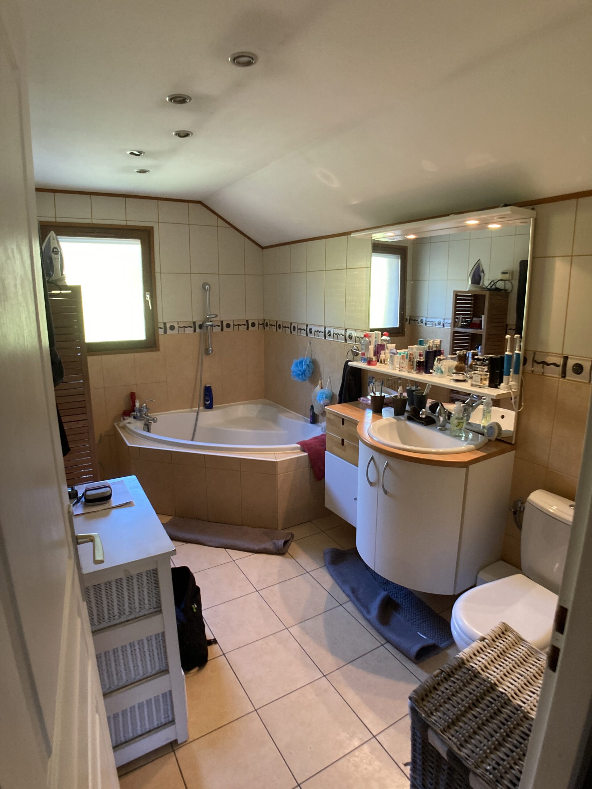 Salle de bains avant les travaux